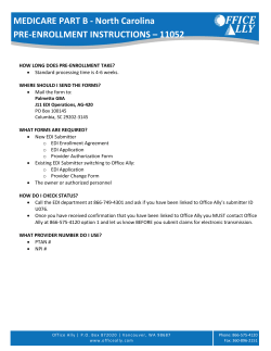 MEDICARE PART B - North Carolina PRE-ENROLLMENT