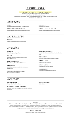 MOTHER`S DAY BRUNCH MAY 10, 2015