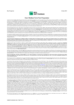 Euro Medium Term Note Programme