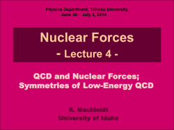 Nuclear Forces - Tohoku University