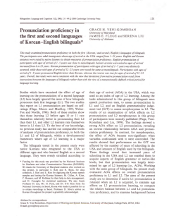Pronunciation proficiency in the first and second