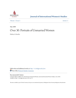 Over 30: Portraits of Unmarried Women