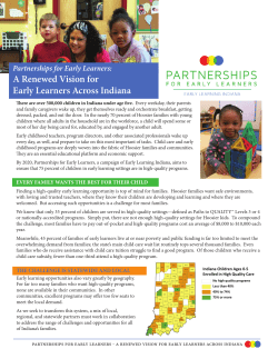 A Renewed Vision for Early Learners Across Indiana