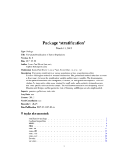 Package `stratification`