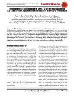 Scientific Citizenship