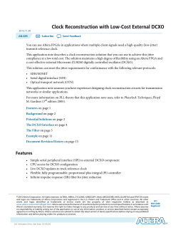 Clock Reconstruction with Low-cost External DCXO
