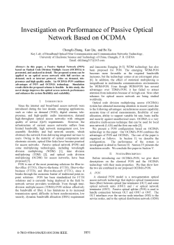 Perf of PON based on OCDMA