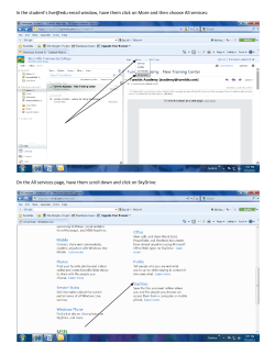 In the student`s live@edu email window, have them click on More