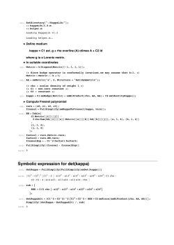 Symbolic expression for det(kappa)