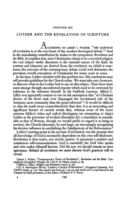 Luther and the Revelation of Scripture
