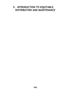 5. introduction to equitable distribution and maintenance