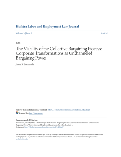 The Viability of the Collective Bargaining Process