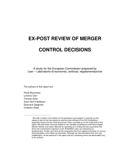 ex-post review of merger control decisions