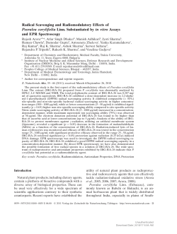 Radical Scavenging and Radiomodulatory Effects of