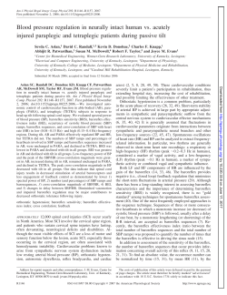 Blood pressure regulation in neurally intact human vs. acutely