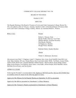 TABLE OF CONTENTS - Lewis and Clark Community College