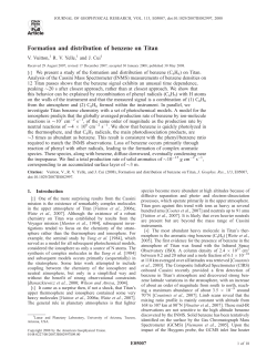 Formation and distribution of benzene on Titan