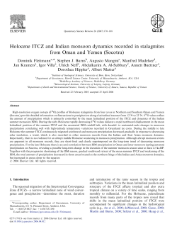 Holocene ITCZ and Indian monsoon dynamics recorded in