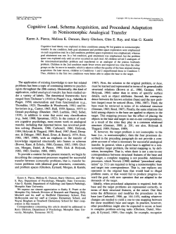 Cognitive Load, Schema Acquisition, and Procedural Adaptation in