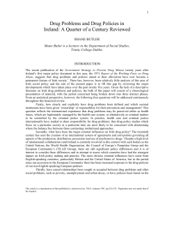 PDF (Drug problems and drug policies in Ireland: a quarter of a