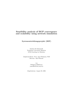 Sensibility analysis of BGP convergence and scalability using
