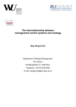 The interrelationship between management control systems and
