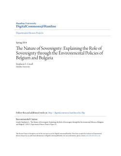 The Nature of Sovereignty: Explaining the Role of Sovereignty