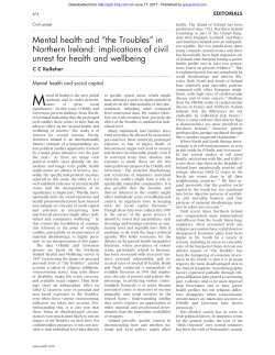 in Northern Ireland - Journal of Epidemiology and Community Health