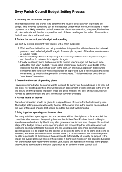 Sway Parish Council Budget Setting Process