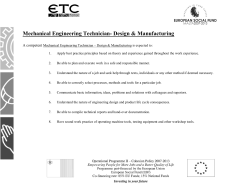 Mechanical Engineering Technician- Design