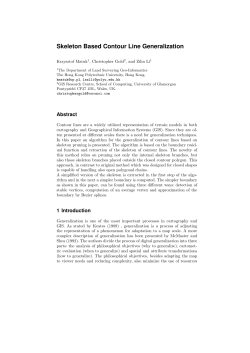 Skeleton Based Contour Line Generalization