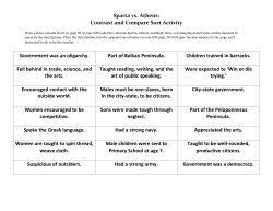 Sparta vs. Athens: Contrast and Compare Sort Activity