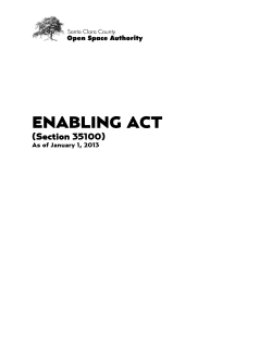 Enabling Act - Open Space Authority