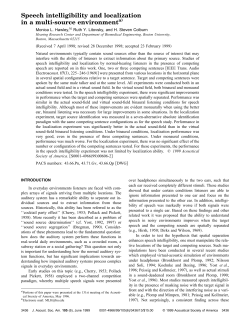 Speech intelligibility and localization in a multi