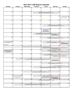 SAC 2017 LCM Season Calendar