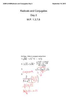 A2M1L9-SBRadicals and Conjugates Day 2