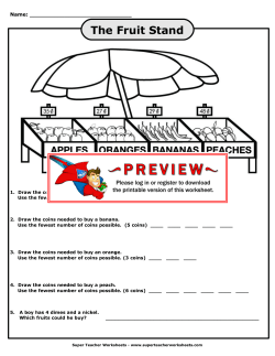 The Fruit Stand - Super Teacher Worksheets