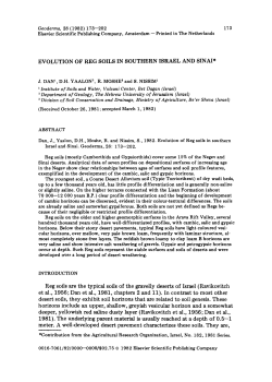EVOLUTION OF REG SOILS IN SOUTHERN ISRAEL AND SINAI