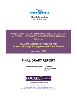Child and Youth Drinking: The Context of Alcohol Use Among