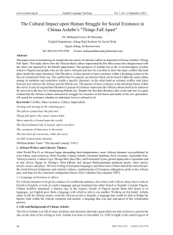 Cultural Impact and Human Struggle in Things Fall Apart