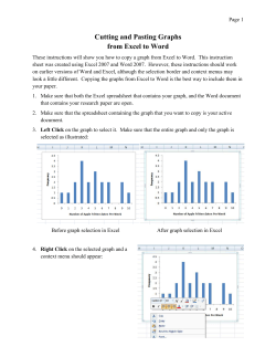 Cutting and Pasting Graphs from Excel to Word