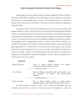 Study of Lycopods of the Kulti Formation, West Bengal