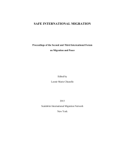 safe international migration - International Forum on Migration