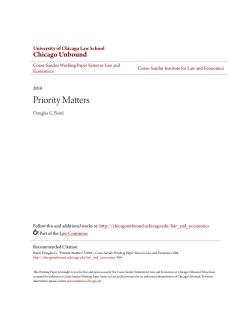 Priority Matters - Chicago Unbound