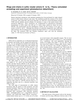 (Rings and chains in sulfur cluster anions S- to S