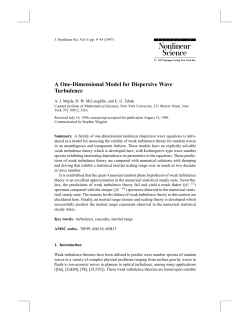A One-Dimensional Model for Dispersive Wave