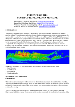 evidence of till south of ronkonkoma moraine