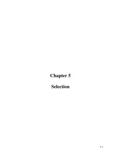 Chapter 5 Selection