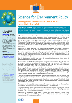 Fishing boat wastewater shown to be potentially harmful