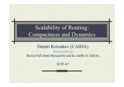 Scalability of Routing: Compactness and Dynamics